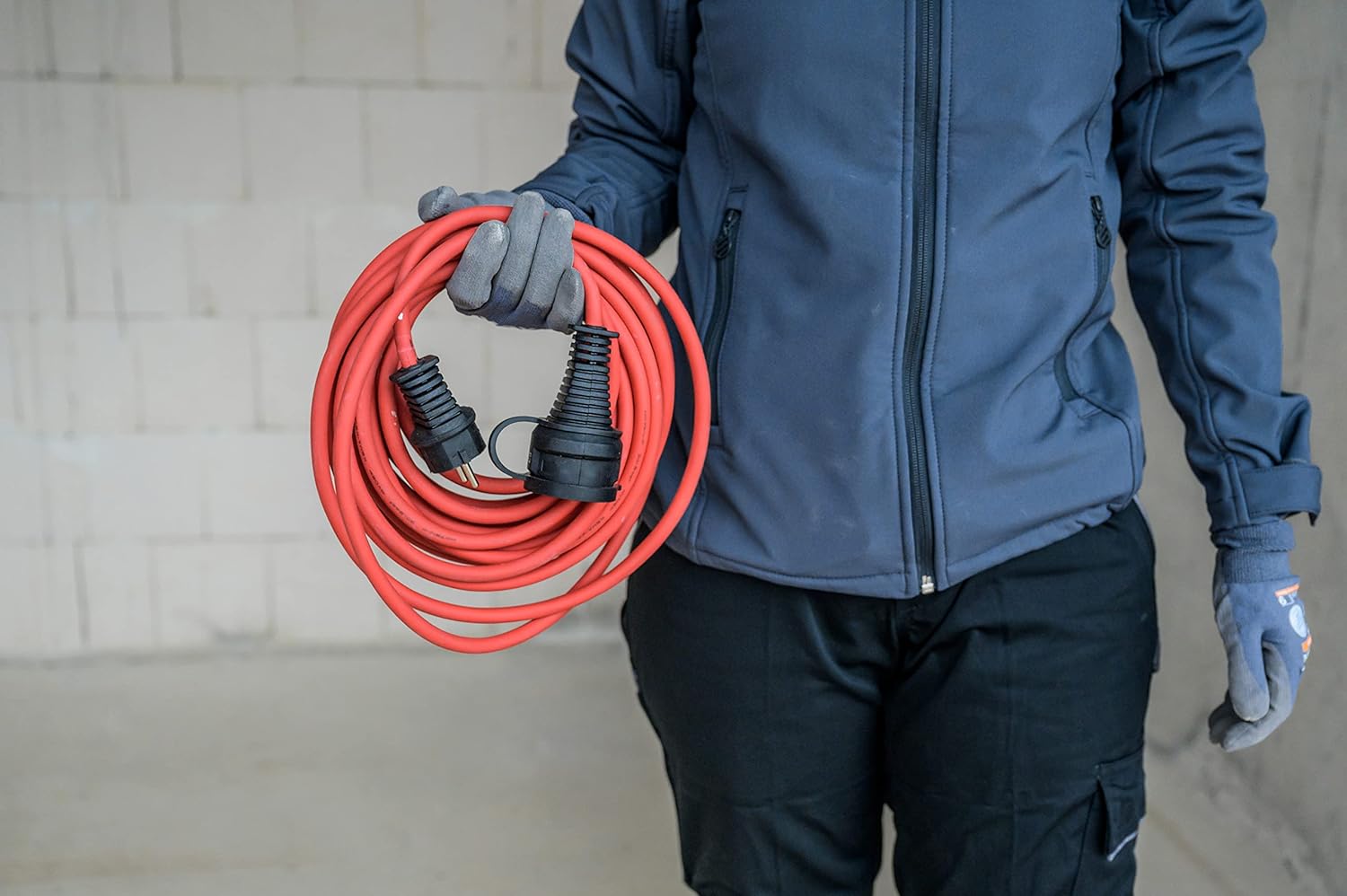 Brennenstuhl Verlangerungskabel Neopren 10m rot
