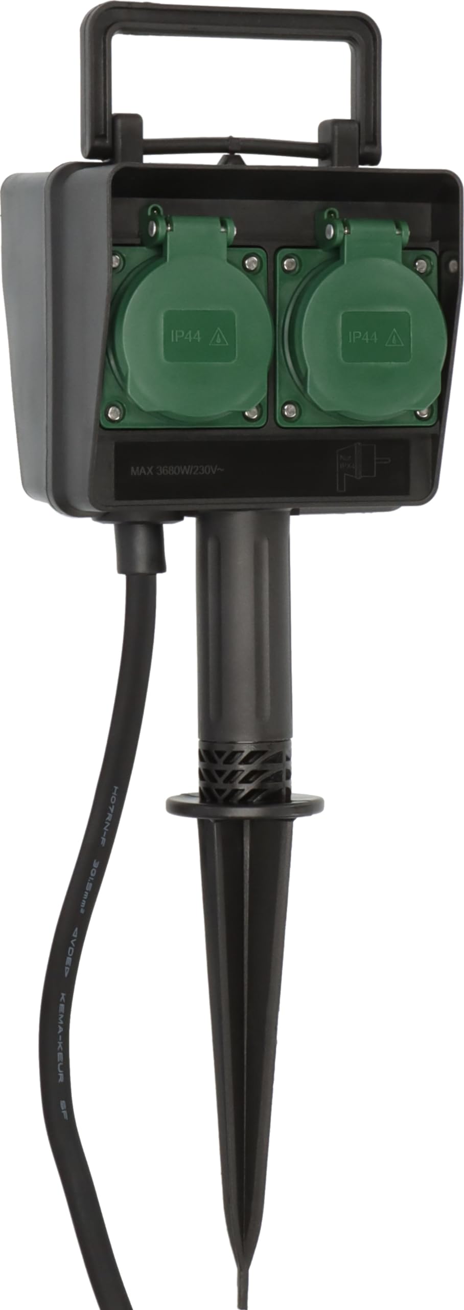 Brennenstuhl Gartensteckdose mit ErdspieB IP44 4x
