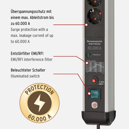 Brennenstuhl Premium-Protect-Line 4fach *DE*
