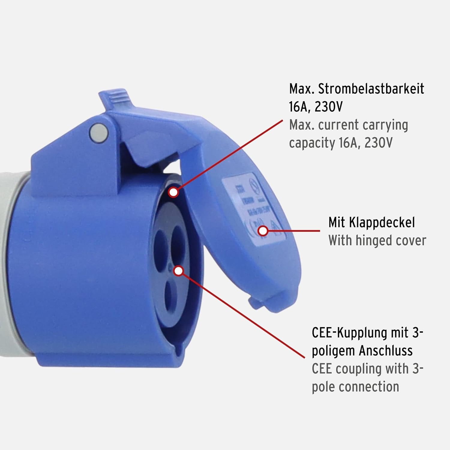 Brennenstuhl CEE-Kupplung 230V/16A 3p 6h IP44