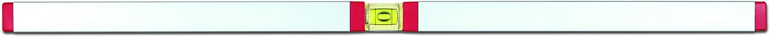 BMI Aluminium Profile Spirit Level ALUSTAR with Magnet (120 cm Long, Edgeless Horizontal Level with Magnifying Effect, High Measuring Accuracy 0.5 mm/m, with Rubber End Caps) 694120EM