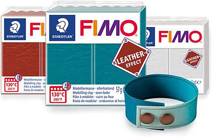 STAEDTLER Fimo Leather-Effect Oven-Hardening Modelling Clay Dove Grey 8010-809