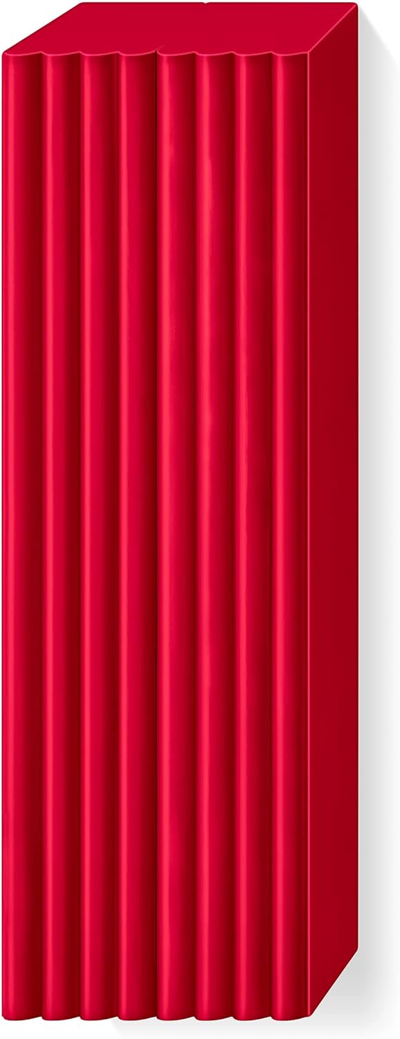 STAEDTLER 8021-26 FIMO Soft Oven-Hardening Polymer Modelling Clay - Cherry Red (1 x 454g Block)