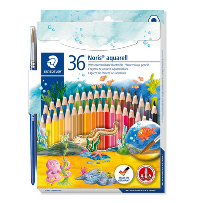Staedtler Noris Club Aquarell Coloured Pencils – 144 10ND36 Biplanes, Case Pack of 36 Pairs 1 36 count (Pack of 1)