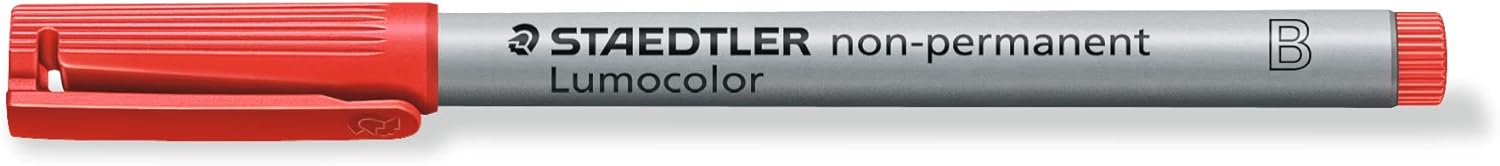 Staedtler 312 WP8 Lumocolor Universal Non Permanent Broad Pens - Assorted Colours 1 count (Pack of 8) 1.0-2.5 mm Line Width Assorted Colours