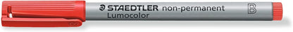 Staedtler 312 WP8 Lumocolor Universal Non Permanent Broad Pens - Assorted Colours 1 count (Pack of 8) 1.0-2.5 mm Line Width Assorted Colours