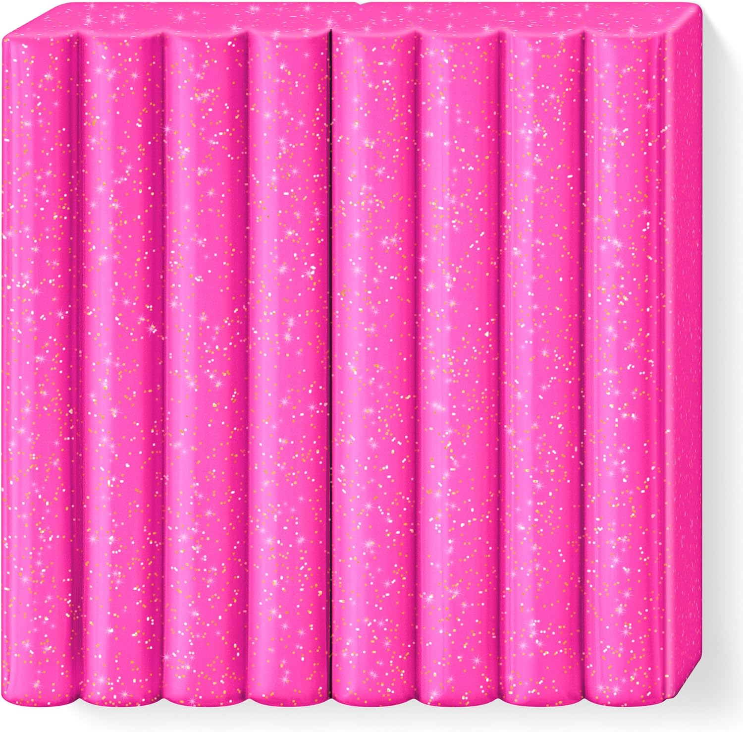 Staedtler Fimo 8030-262 Polymer-Ton, für Modellierung, Schmuck, Kunst und Handwerk, Glitzer, Fuchsia