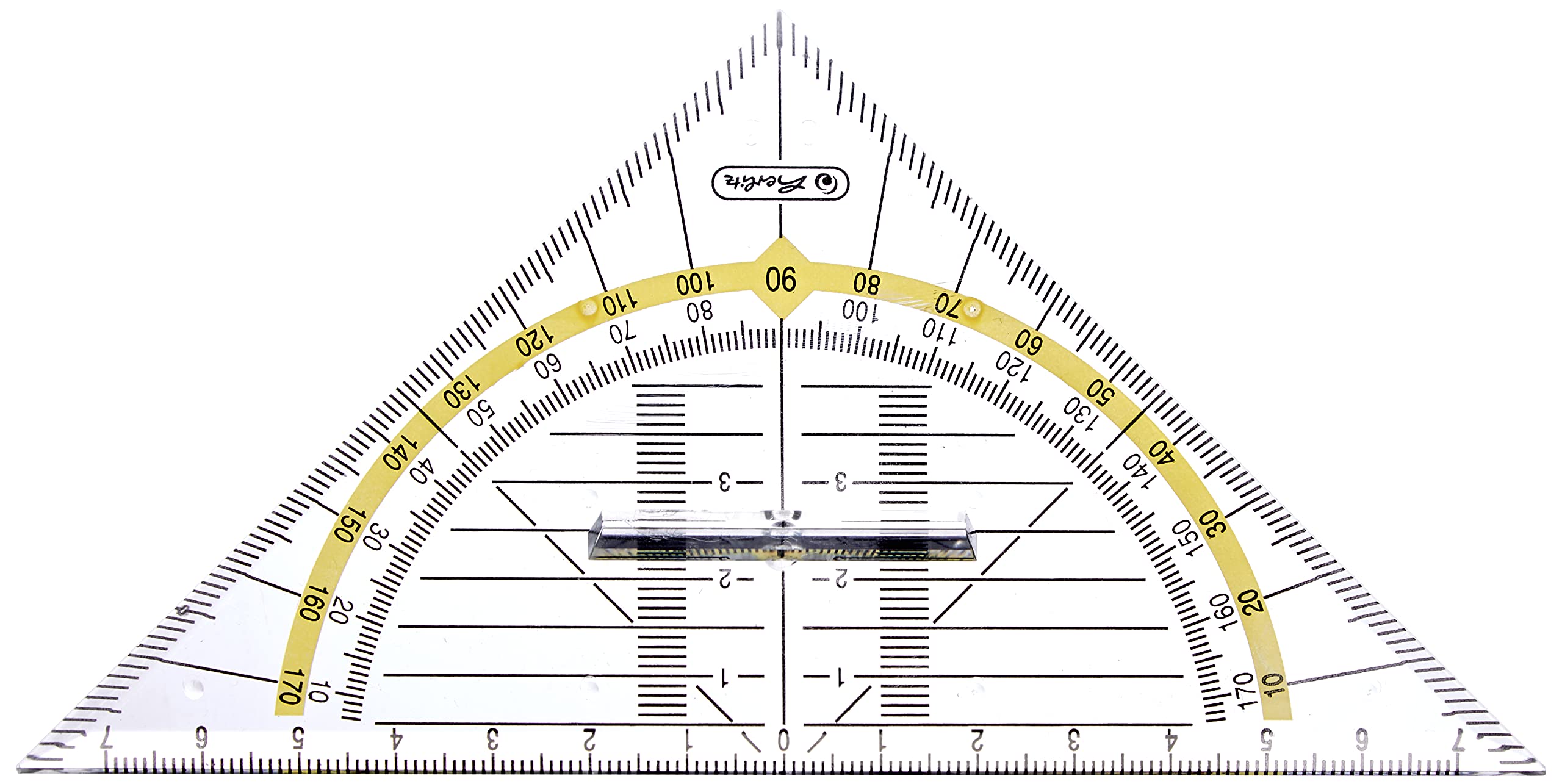 Herlitz Large Geometry Triangle with Handle, Transparent Pack of 1. Small