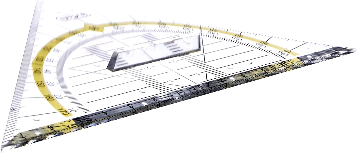 Herlitz Large Geometry Triangle with Handle, Transparent Pack of 1. Small