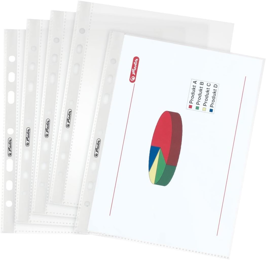 Herlitz A5 Embossed Punched Pocket (100 Pieces