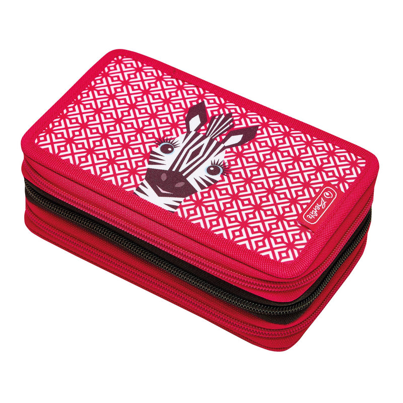 Herlitz TriCase 31-Piece Pencil Case with Motif, Cute Animals Zebra, Pencil case