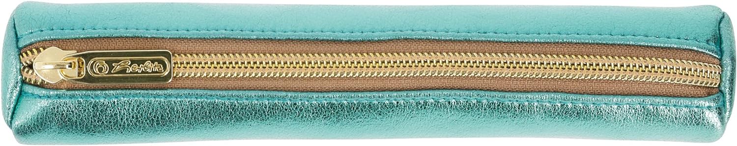 Herlitz 50033317 Round Mini Pencil Case Metallic Gold Turquoise