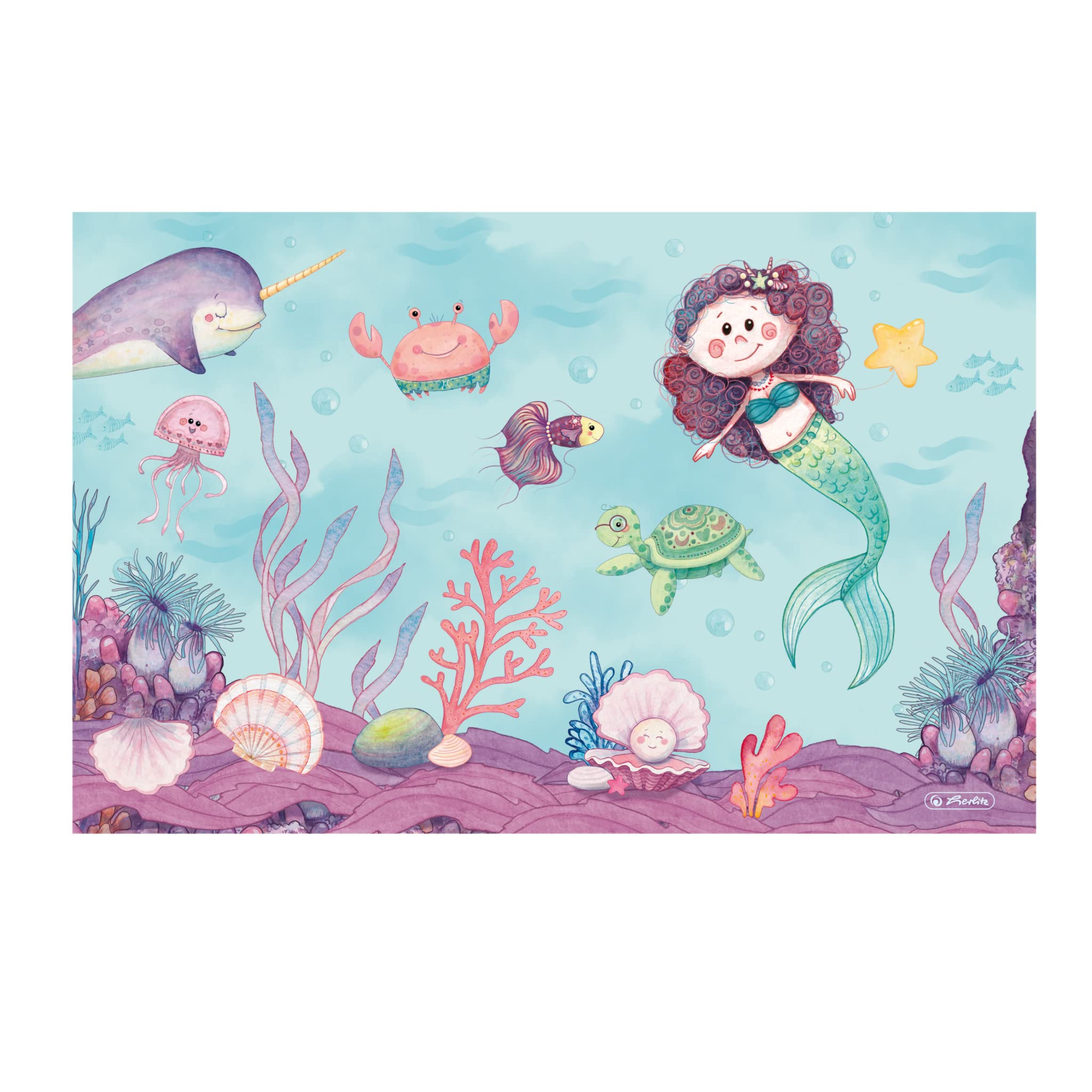 herlitz Mermaid Writing & Colouring Pad
