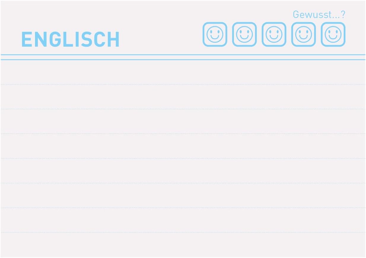 Herlitz Vocabulary Record Cards A8 Ruled White Blue Angel 100 Pack Special for Vocabulary 50041152 100 (Vocabulars) A8
