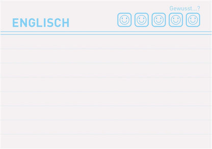 Herlitz Vocabulary Record Cards A8 Ruled White Blue Angel 100 Pack Special for Vocabulary 50041152 100 (Vocabulars) A8