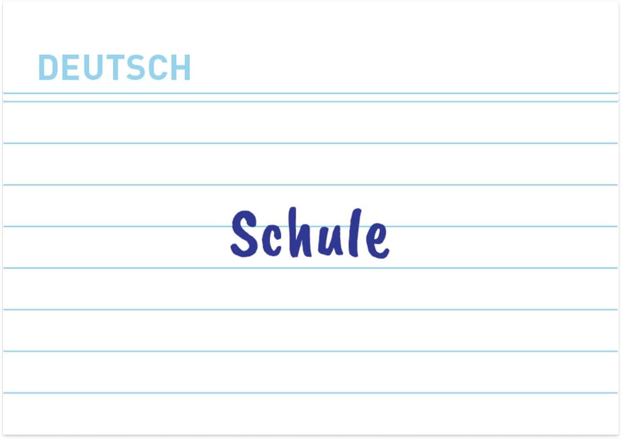Herlitz Vocabulary Record Cards A8 Ruled White Blue Angel 100 Pack Special for Vocabulary 50041152 100 (Vocabulars) A8