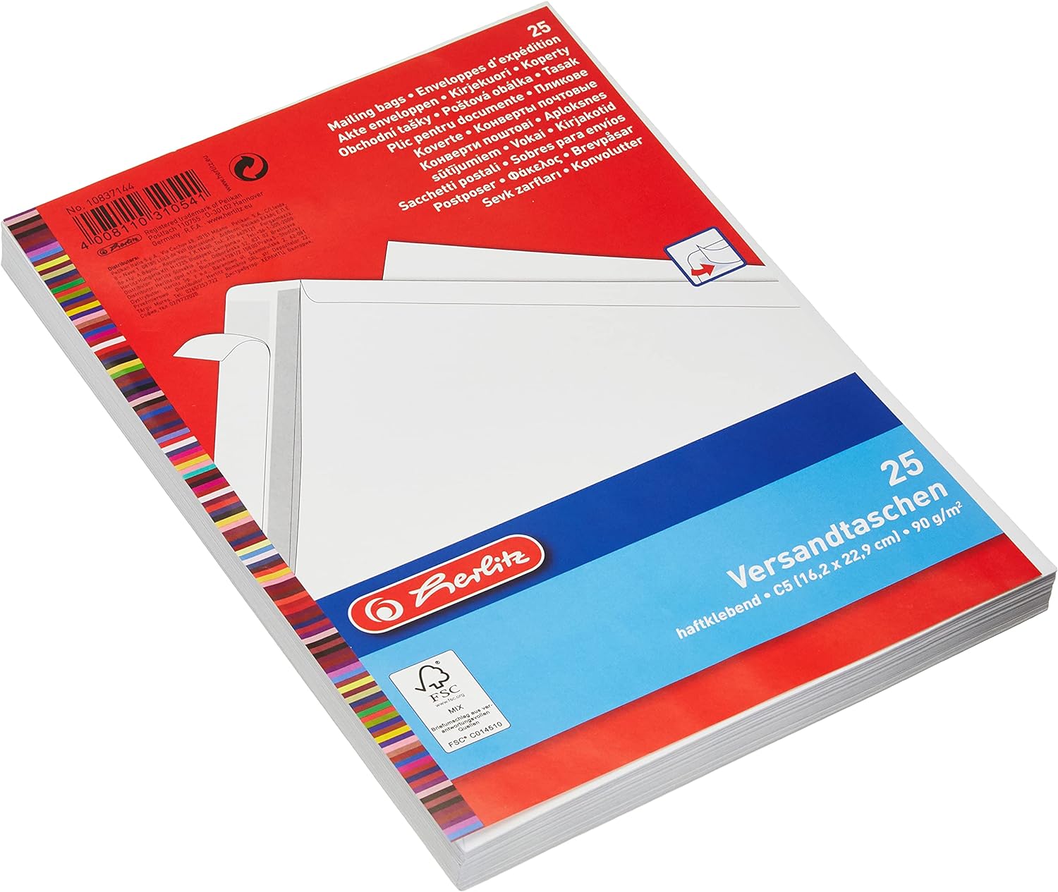 Herlitz Versandtasche C5 90g haftklebend