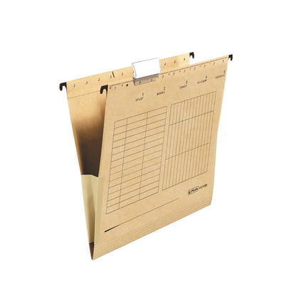 Herlitz UniReg 10843373 Suspended Folders with Pleats Pack of 25 Brown (German Import) 1 Box (25)