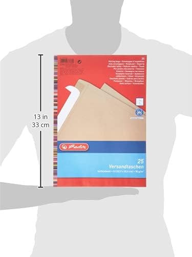 Herlitz Envelope C4 90gsm Self-Seal Recycled Paper with Blue Angel – Pack of 10 – in Foil 25 Stück