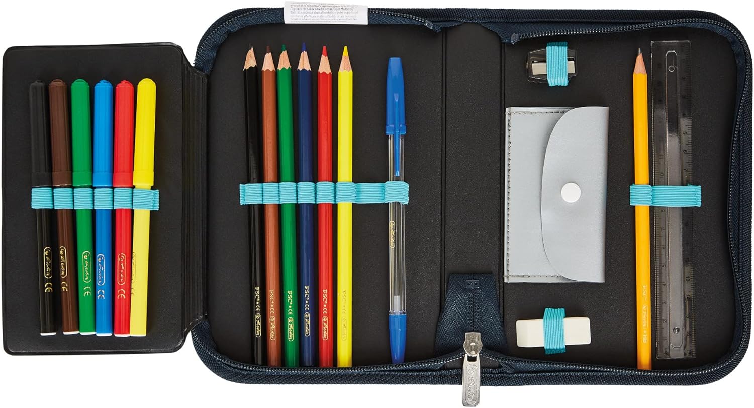 Herlitz Schuleretui 19 tlg. Crazy Zebra