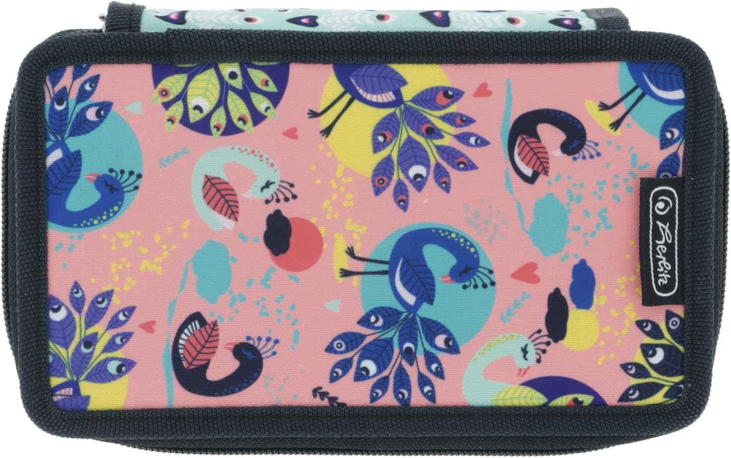 Herlitz TriCase 31-Piece Pencil Case with Motif, Fancy Peacock, Kindergepäck, Writing case
