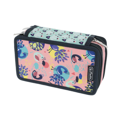 Herlitz TriCase 31-Piece Pencil Case with Motif, Fancy Peacock, Kindergepäck, Writing case