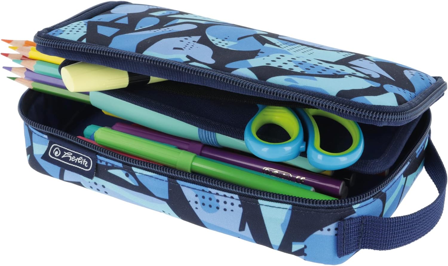 Herlitz 50043576 pencil case Children's Luggage, Camoblue, Camo Blue, Kindergepäck