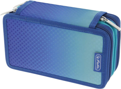 Herlitz TriCase 31-Piece Dip Dye Blue/Turquoise, blue