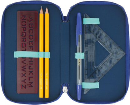 Herlitz TriCase 31-Piece Dip Dye Blue/Turquoise, blue