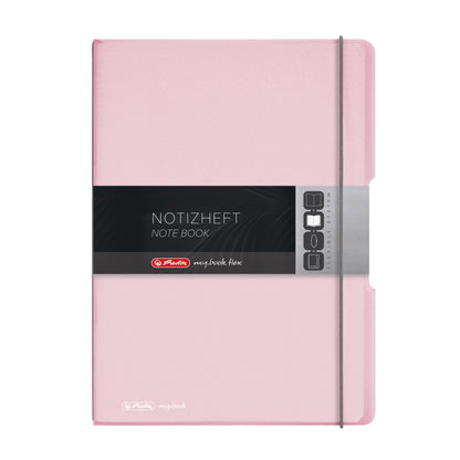 Herlitz My. Book Flex Notebook A4 Polypropylene with Removable Cover with Elasticated Band Fastener 2 x 40 Sheets Rosé-Transparent