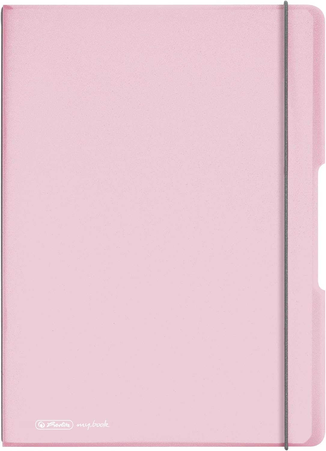 Herlitz My. Book Flex Notebook A4 Polypropylene with Removable Cover with Elasticated Band Fastener 2 x 40 Sheets Rosé-Transparent