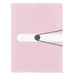 Herlitz 11408739 Elasticated Folder A4 Pack of 3 Clear Transparent Rose