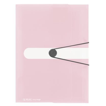 Herlitz 11408739 Elasticated Folder A4 Pack of 3 Clear Transparent Rose