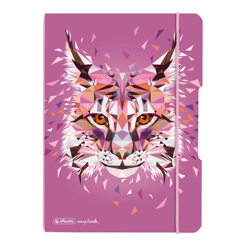 Herlitz 50027262 Flex Notebook with Removable Cover, A4, 2 x 40 Sheets, Design: Wild Animals Wolf, 1 Item Notizheft A4 Gepunktet Lynx lynx Notizheft A4 gepunktet