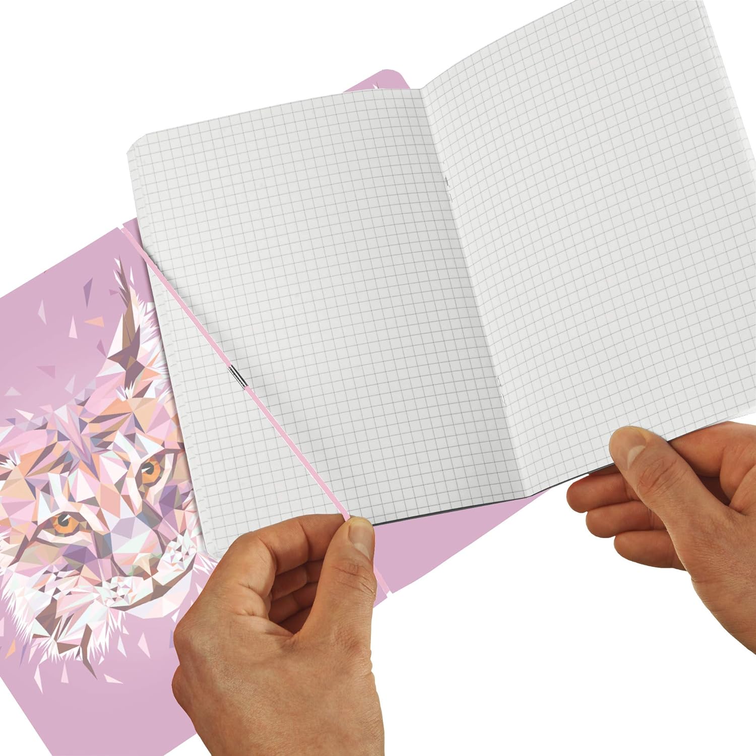 Herlitz 50027262 Flex Notebook with Removable Cover, A4, 2 x 40 Sheets, Design: Wild Animals Wolf, 1 Item Notizheft A4 Gepunktet Lynx lynx Notizheft A4 gepunktet