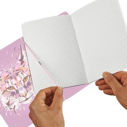 Herlitz 50027262 Flex Notebook with Removable Cover, A4, 2 x 40 Sheets, Design: Wild Animals Wolf, 1 Item Notizheft A4 Gepunktet Lynx lynx Notizheft A4 gepunktet