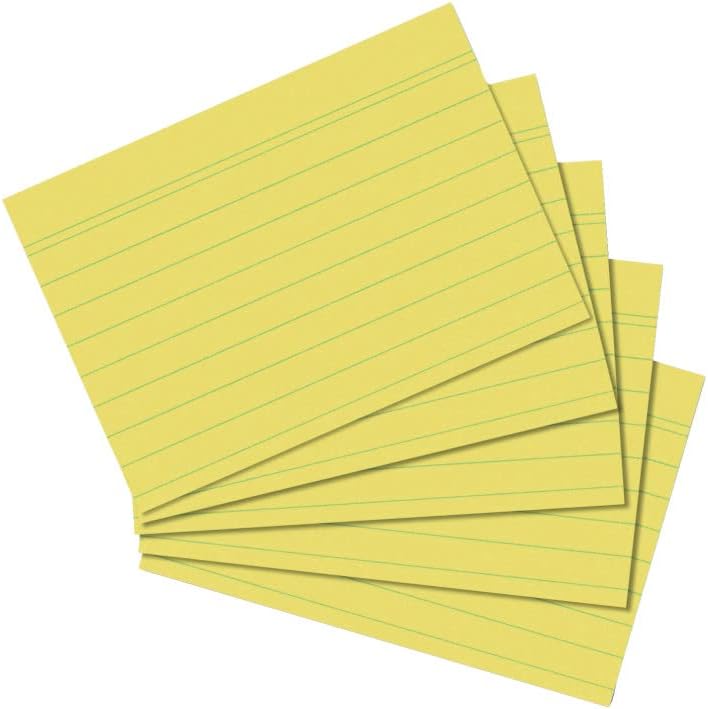Herlitz A7 Index Cards - Yellow A7 yellow