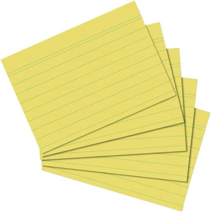 Herlitz A7 Index Cards - Yellow A7 yellow