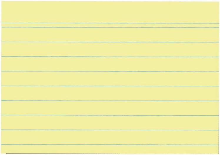 Herlitz A7 Index Cards - Yellow A7 yellow