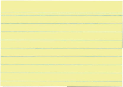 Herlitz A7 Index Cards - Yellow A7 yellow