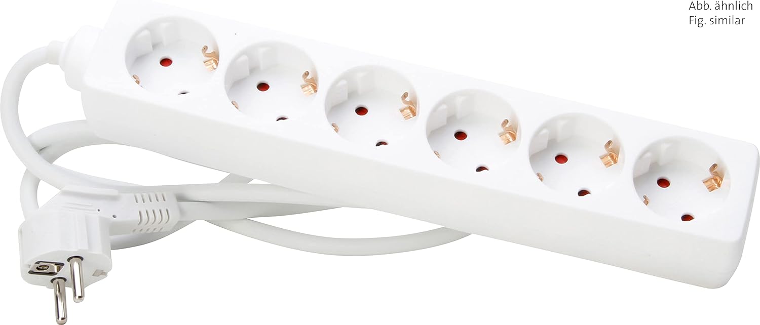 `EFB Steckdosenleiste 6x weiB,o. Schalter,1.5m,`