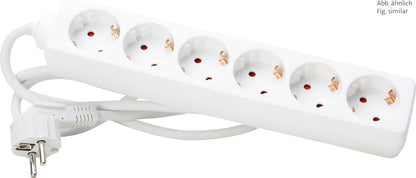 `EFB Steckdosenleiste 6x weiB,o. Schalter,1.5m,`