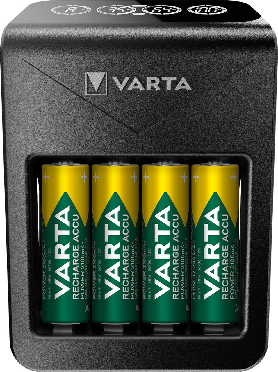 Varta Ladegerat LCD Plug Charger+ inkl. 4x AA 2100