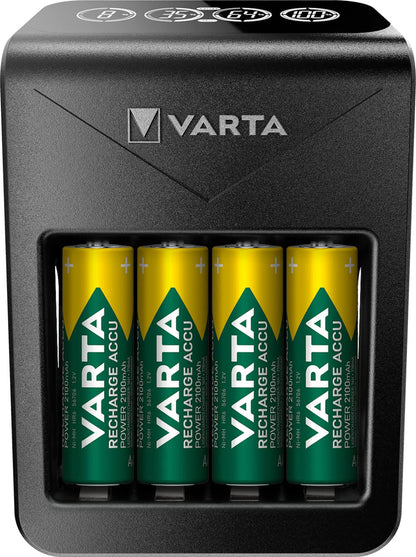 Varta Ladegerat LCD Plug Charger+ inkl. 4x AA 2100