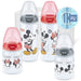 NUK First Choice+ Babyflaschen Starter Set | 0–6 Monate | 4 Flaschen mit Temperature Control & Flaschenbox | Anti-Colic Air System | BPA-frei | 5-teilig | Disney Mickey und Minnie Maus Mickey Mouse 2 (Rot) Single