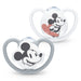 NUK Space Schnuller | 6-18 Monate | Schnuller mit extra Belüftung | BPA-freies Silikon | Disney Mickey Maus | grau und weiß | 2 Stück 6-18m Standard Mickey Maus