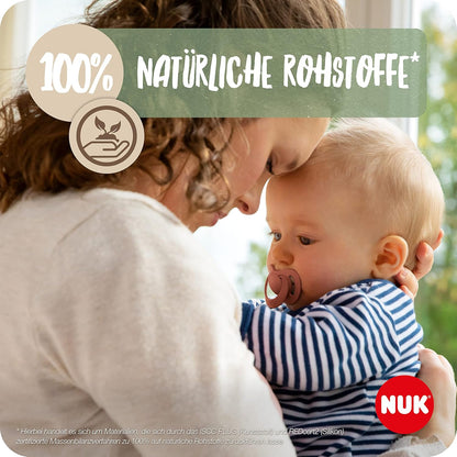NUK for Nature Perfect Start Baby Bottle & Dummy Set, 0-6 Months, 100% Natural Raw Materials, 4 x Bottles (150 ml & 260 ml), 2 x Silicone Soothers, BPA-Free, 6 Count Perfect Start Set Nuk for Nature