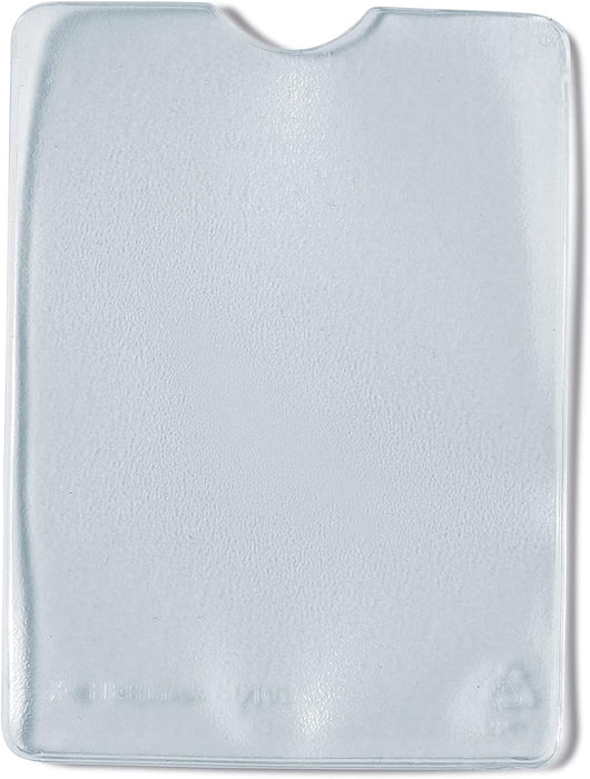 HERMA 1323 ID Card Holder Transparent Pack of 10 ID Holders for Protection for Work IDs & Student IDs, Plastic Card Sleeves Protective Cover Set, Transparent 63 x 90 mm Pack of 10
