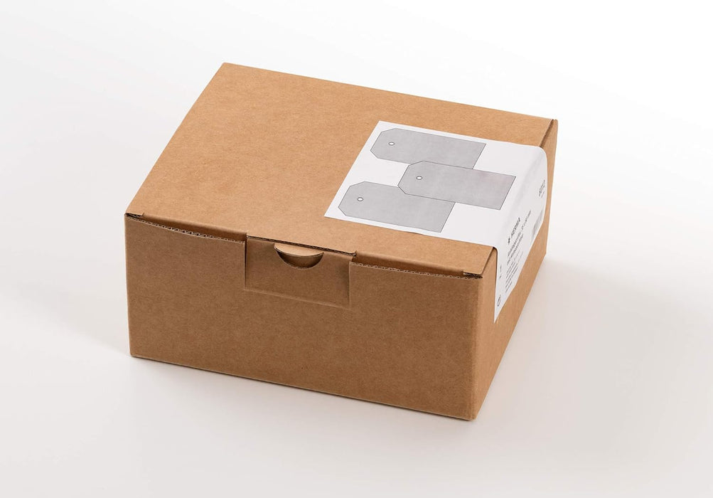 HERMA 6012 Mini Tags Pack of 1000, 35 x 60 mm, Gift Tags for Labelling, Cardboard Hanging Labels, Blank Paper Tags, Labels with Eyelet, Brown