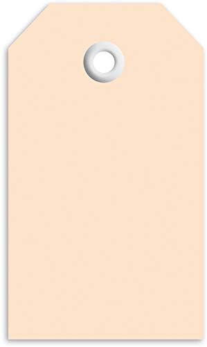 HERMA 6012 Mini Tags Pack of 1000, 35 x 60 mm, Gift Tags for Labelling, Cardboard Hanging Labels, Blank Paper Tags, Labels with Eyelet, Brown